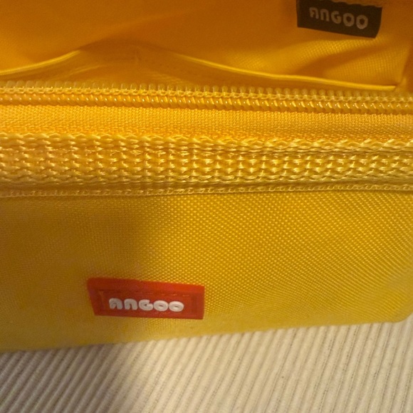 Yellow School Supplies Bag with Bright Color Sheen - Picture 4 of 7